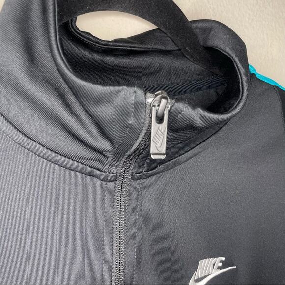 Nike Sportswear N98 Black Track Jacket Zip Up Teal Purple Stripes Menโs Medium - Picture 8 of 11